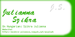 julianna szikra business card